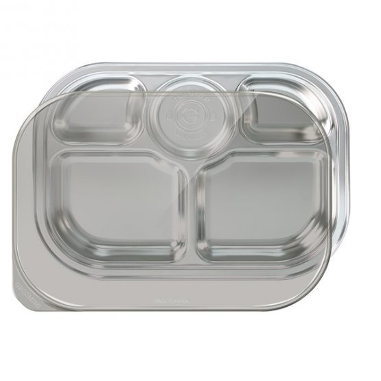 Grosmimi Stainless Baby Food Tray with Lid 5 Compartment