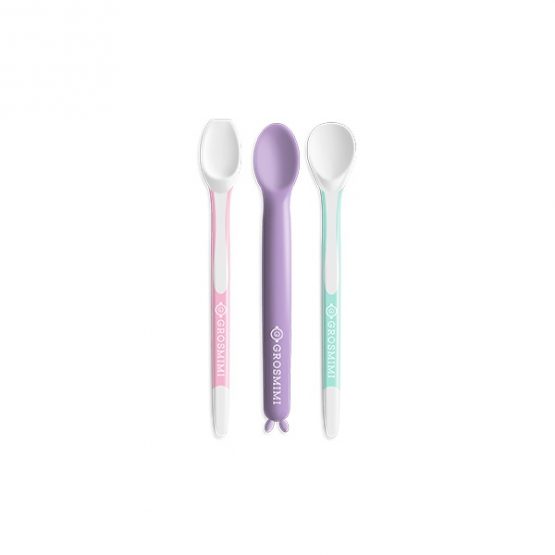 Grosmimi Baby Food Spoon Set With White Spoon Case( 3 In 1)