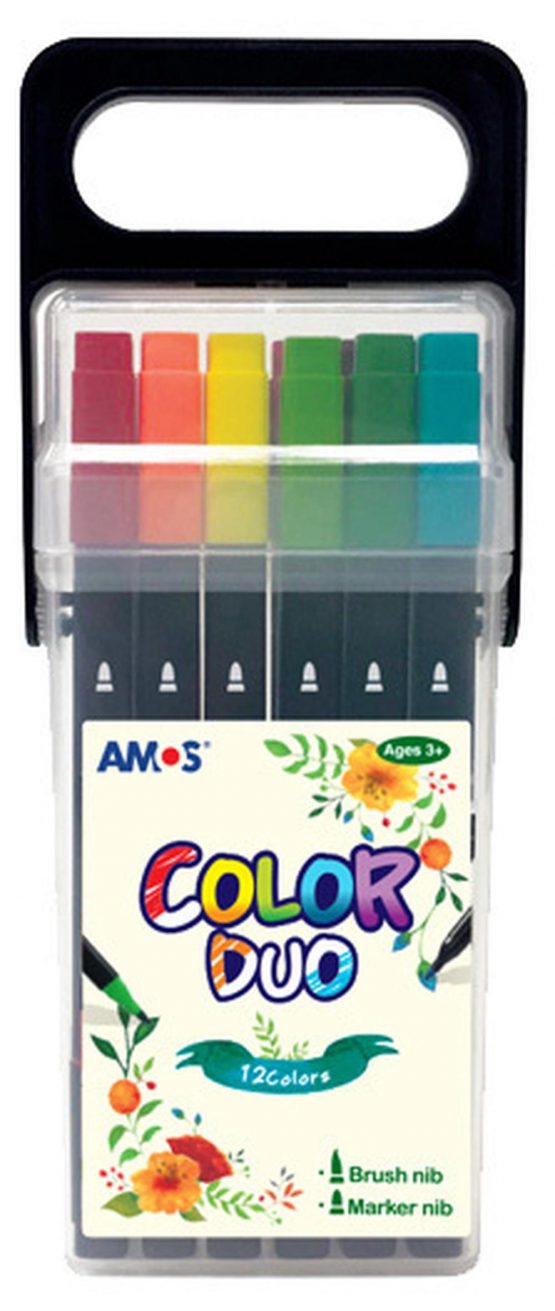Amos Colour Duo Crayons 12 Pack